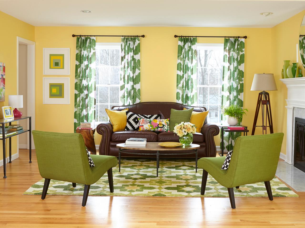 oturma odası yeşil tasarım fotoğraf