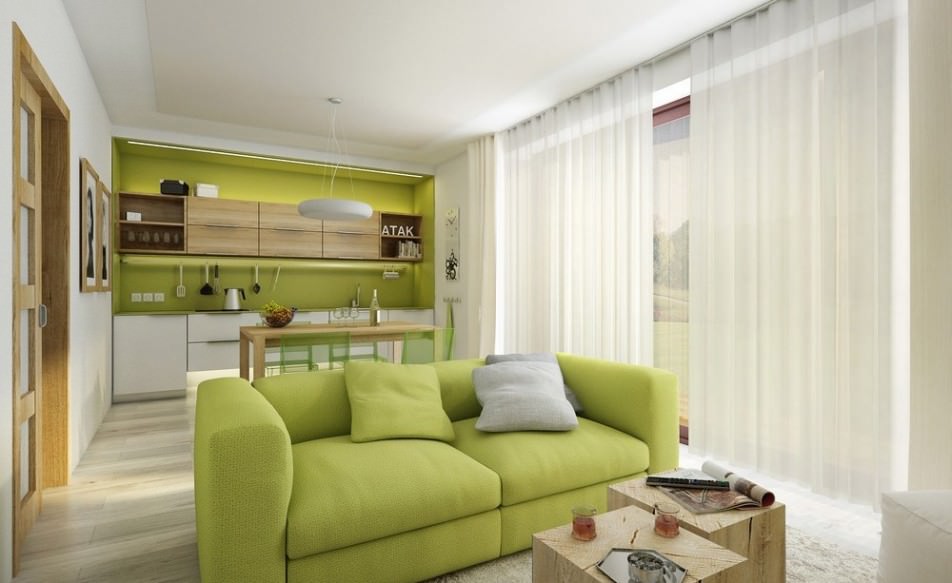 oturma odası yeşil tasarım fikirleri