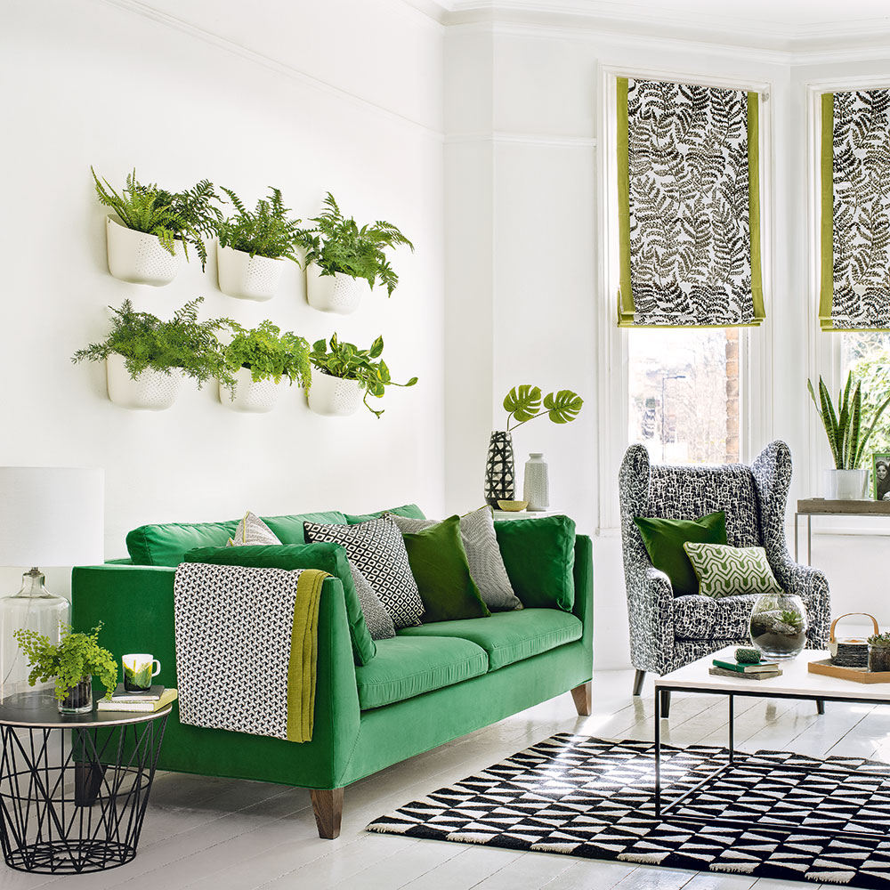 oturma odası yeşil iç tasarım fikirleri