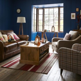 İngiliz tarzı oturma odası fotoğraf dekor