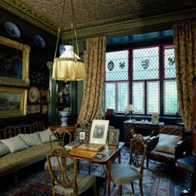 İngiliz tarzı oturma odası fotoğraf seçenekleri