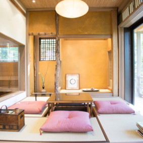 Intérieur de la chambre de style japonais