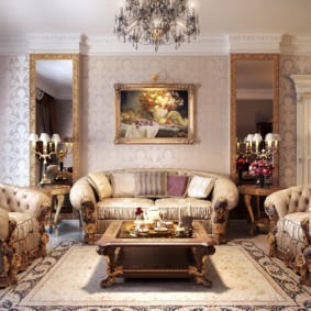Barok oturma odası fotoğraf