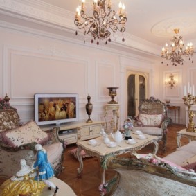 Barok oturma odası fotoğraf dekorasyon