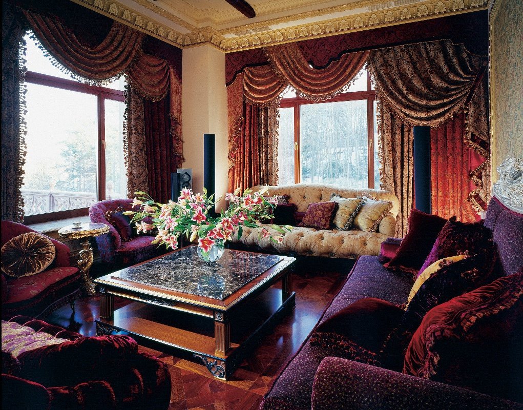 ديكور غرفة المعيشة الباروك