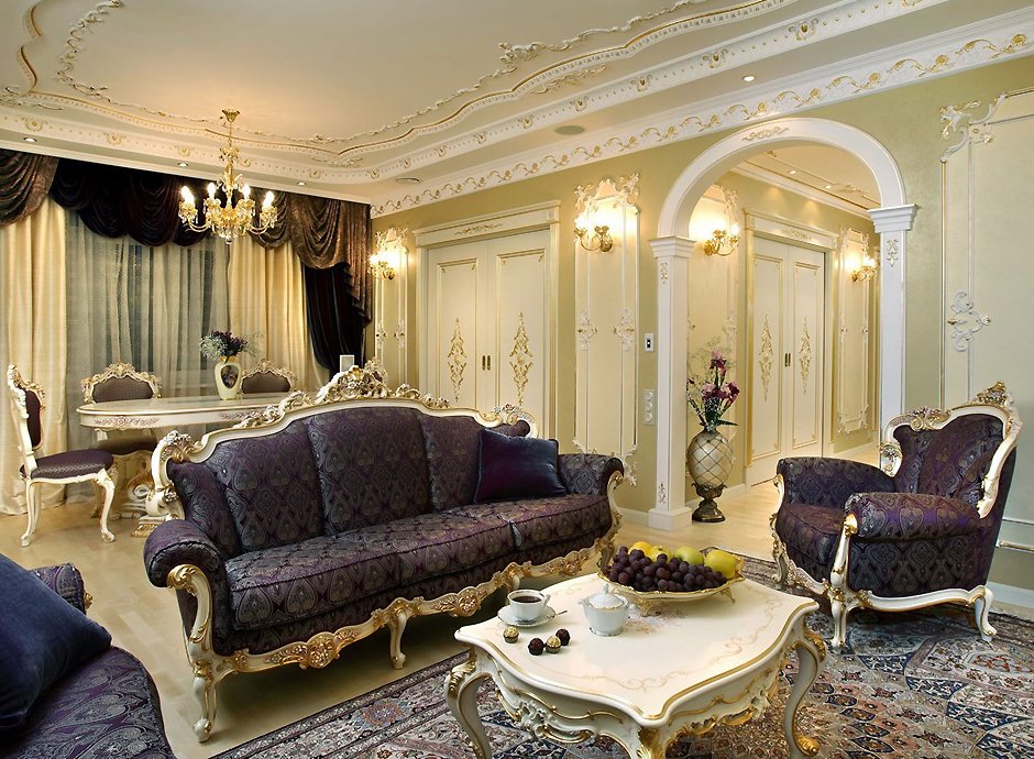 غرفة المعيشة الباروكية