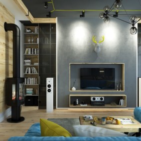 Loft oturma odası tasarım fotoğraf
