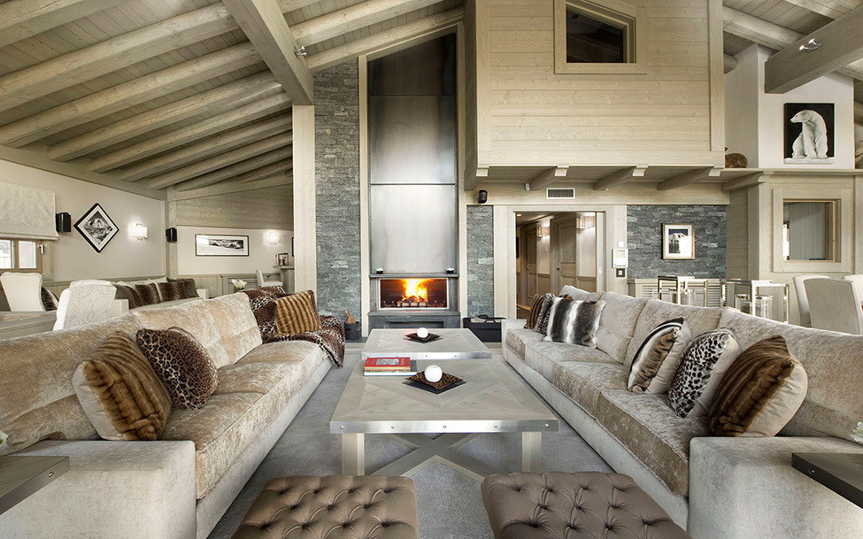Thiết kế phòng khách theo phong cách nhà gỗ