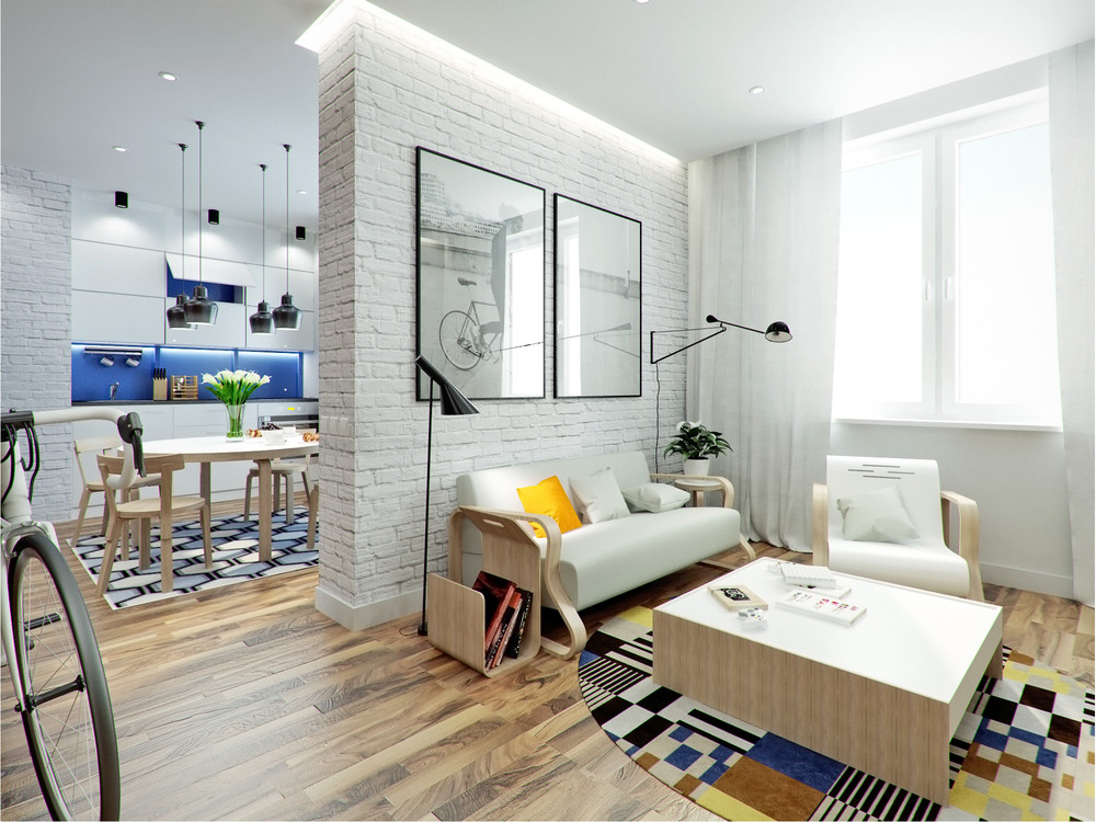 appartement de 35 m² de style scandinave