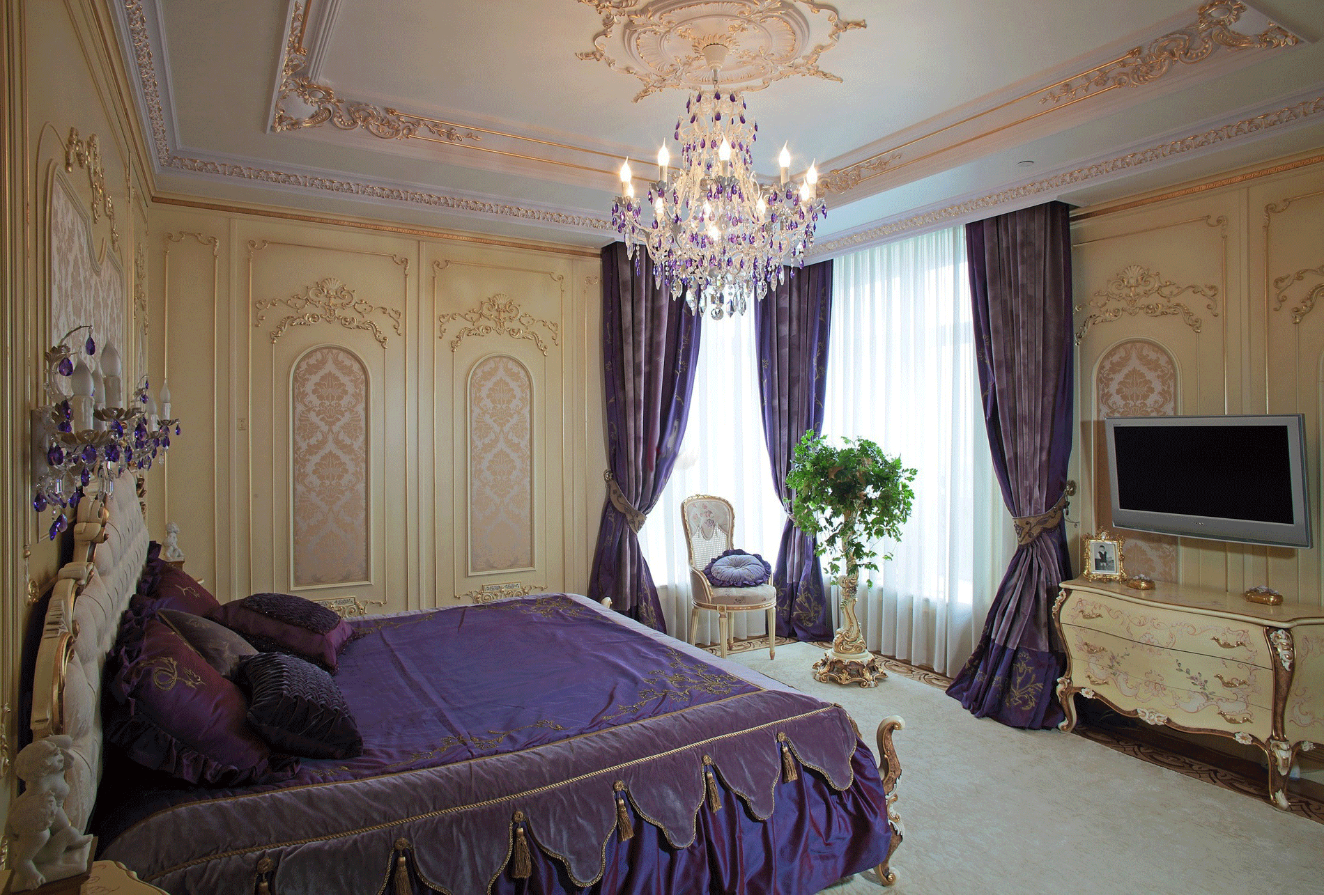 appartement baroque en violet