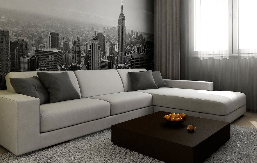 Canapé d'angle minimaliste