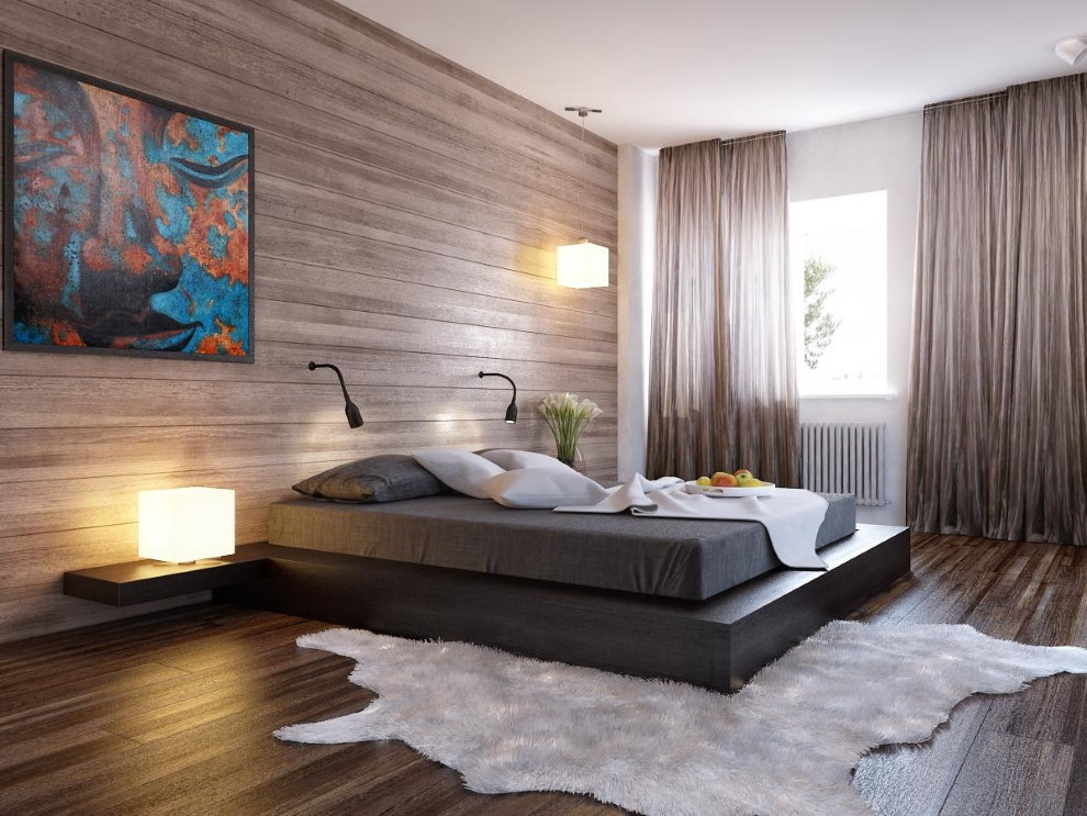 Modern bir yatak odası iç modern
