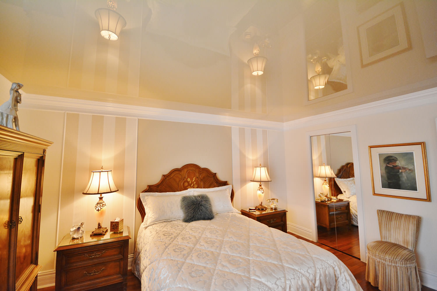 yatak odası tasarımında asma tavanlar