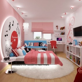 غرفة في سن المراهقة للفتيات أنواع التصميم