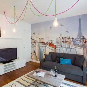 papier peint photo moderne dans les vues des idées d'appartement