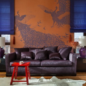 papier peint moderne dans l'intérieur de la photo de l'appartement
