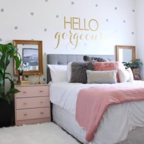 kızlar için yatak odası fotoğraf dekorasyon