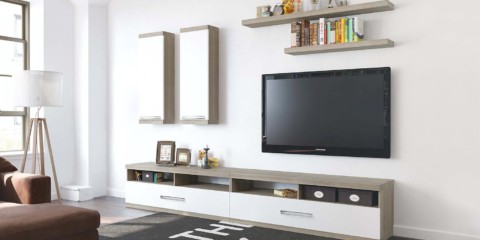 minimalist TV wall