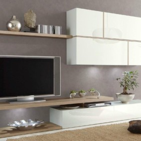 TV duvar minimalizm fotoğraf