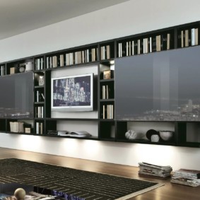 Peretele TV în interiorul livingului idei interioare