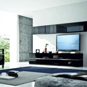 perete pentru un televizor în sufragerie