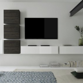 TV wall in the living room photo options