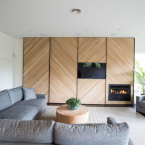 غرفة المعيشة الحديثة في أفكار تصميم شقة