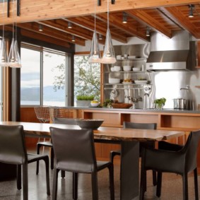 שולחן עשוי אבן מלאכותית ברעיונות לעיצוב המטבח