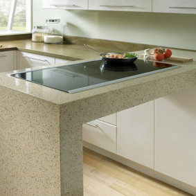 artificial stone table in the kitchen options