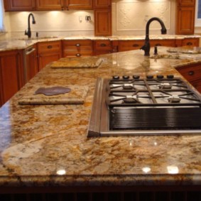 bàn làm bằng đá nhân tạo trong các loại hình ảnh nhà bếp