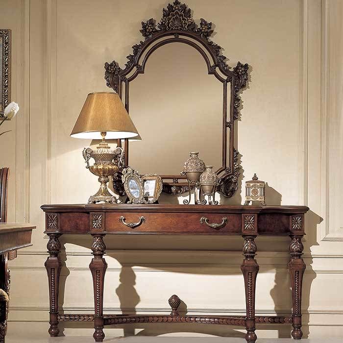 Expensive dressing table with a mirror