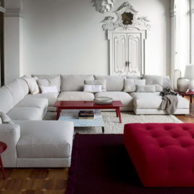 sofa góc trong ý tưởng thiết kế phòng khách