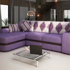 sofa góc trong ý tưởng nội thất phòng khách