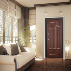 entrance doors to the apartment types of design