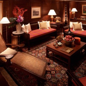 intérieur de la chambre dans un style oriental