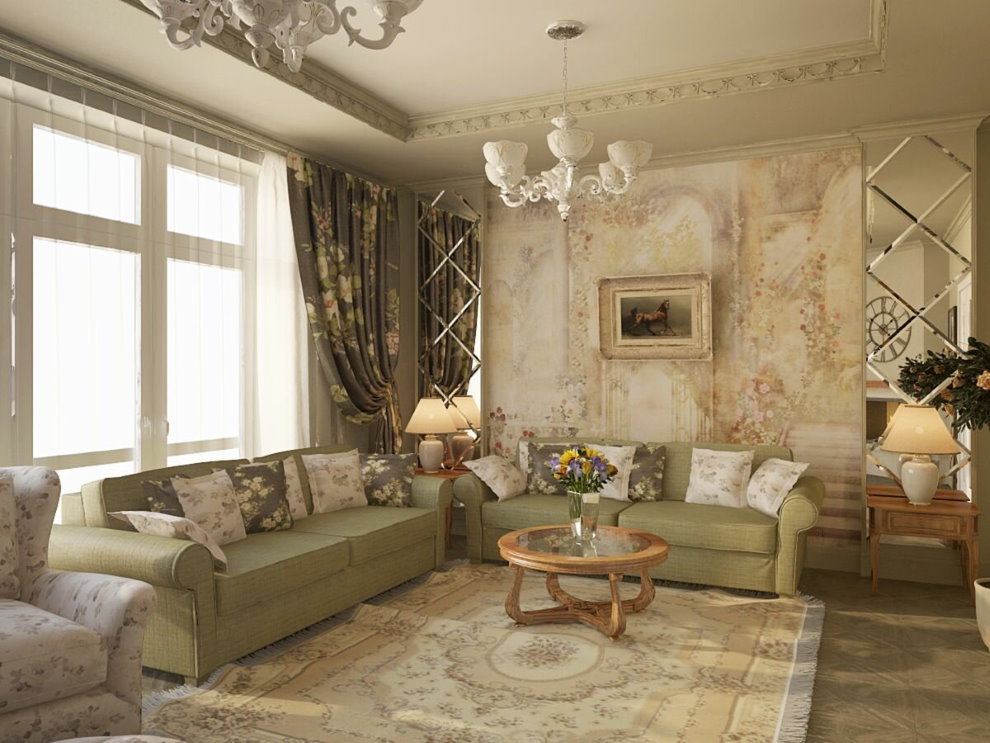 Provence style lounge area