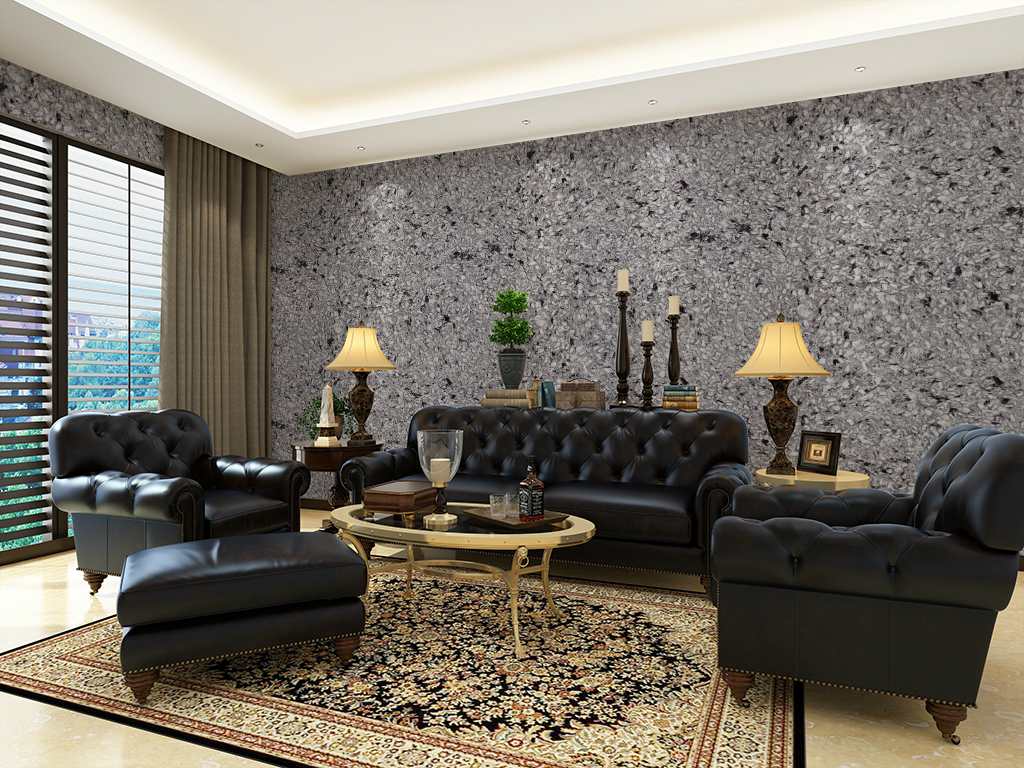 liquid wallpaper in the living room photo