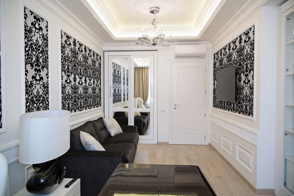 Decorating white walls with dark wallpaper