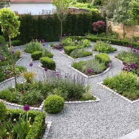 Garden design in classic style