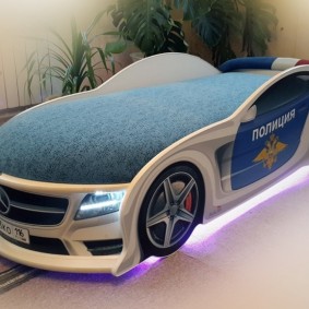 Lampes de lit néon en forme de voiture