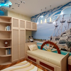 Denizcilik tarzı çocuk odası