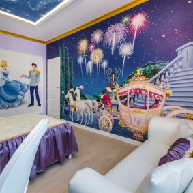 L'intérieur de la chambre des enfants dans un style féerique