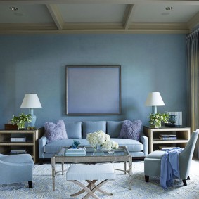 Upholstered furniture with blue upholstery