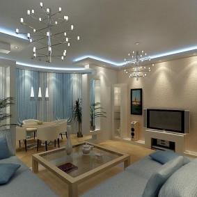 Cumba ile modern oturma odası tasarımı