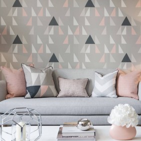 Beautiful wallpaper with geometric ornament