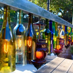 Ev yapımı cam şişe ışıkları