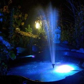 Fontaine à eau avec éclairage intégré