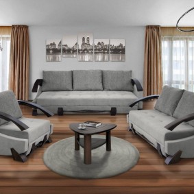 Gray furniture of original design