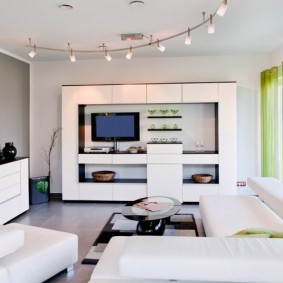 White high-tech living room