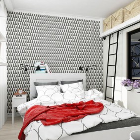 Modern bir dairede küçük yatak odası